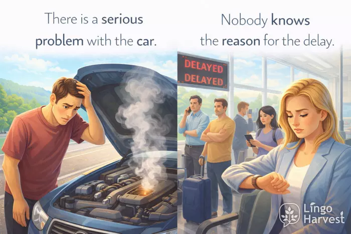 car engine problem airport delay reason