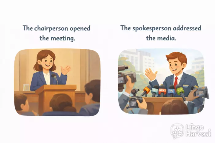 chairperson meeting spokesperson media