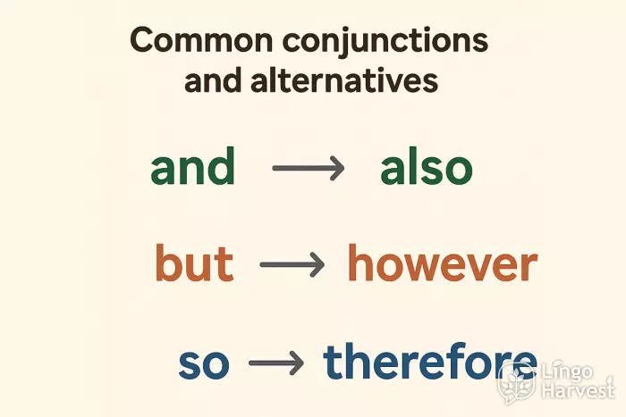 conjunctions alternatives and but so