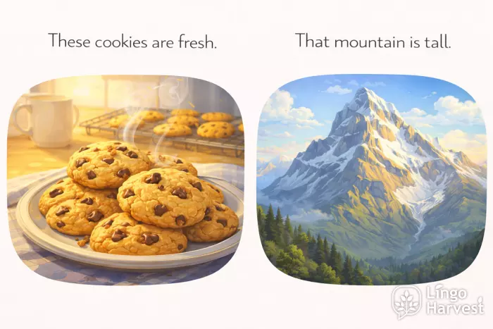 demonstrative pronouns these that fresh cookies tall mountain
