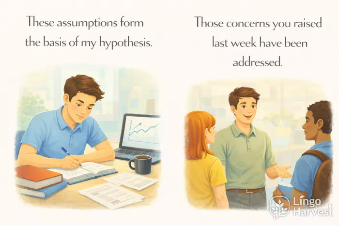demonstratives these assumptions hypothesis those concerns addressed