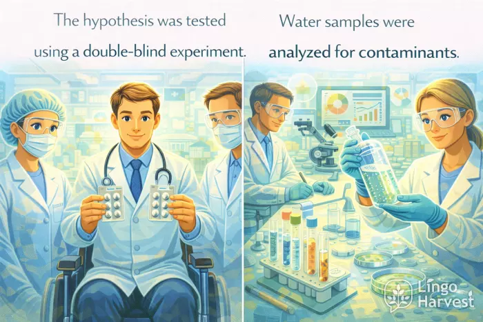 double blind experiment vs water contaminant analysis