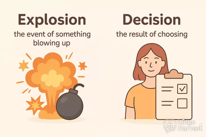 explosion event and decision result
