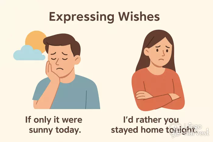 expressing wishes sunny today rather stay home
