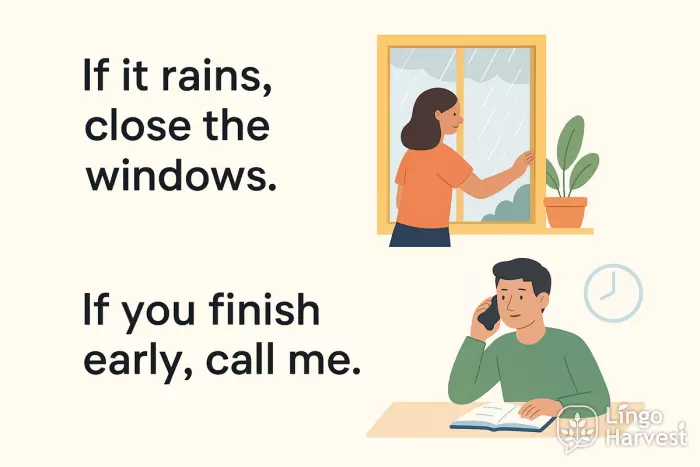 if rains close windows if finish early call