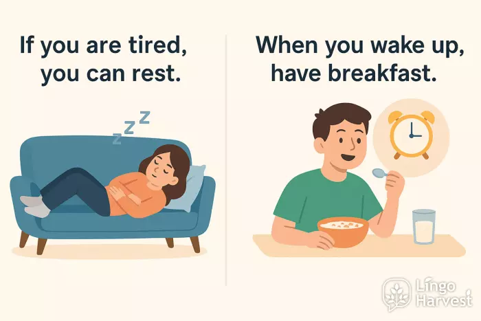 if tired rest when wake breakfast