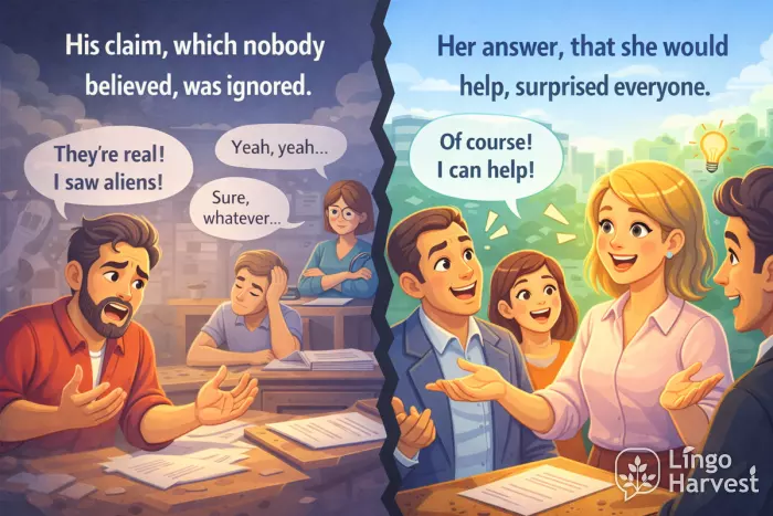 ignored unbelievable claim vs helpful answer surprise