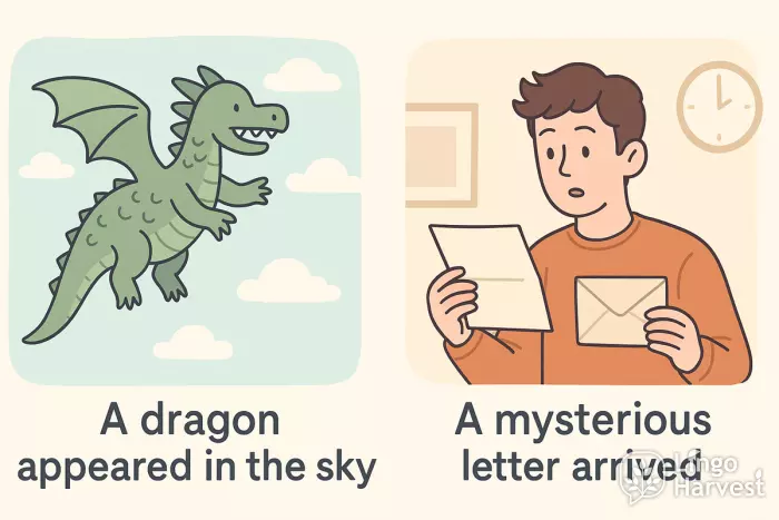 indefinite article a dragon and mysterious letter