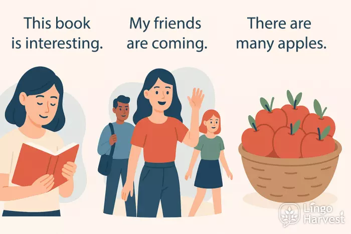 interesting book friends arriving many apples