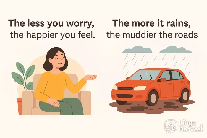 less worry happier more rain muddier roads