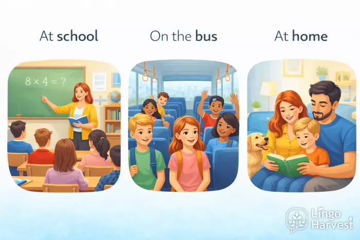 locations at school bus home