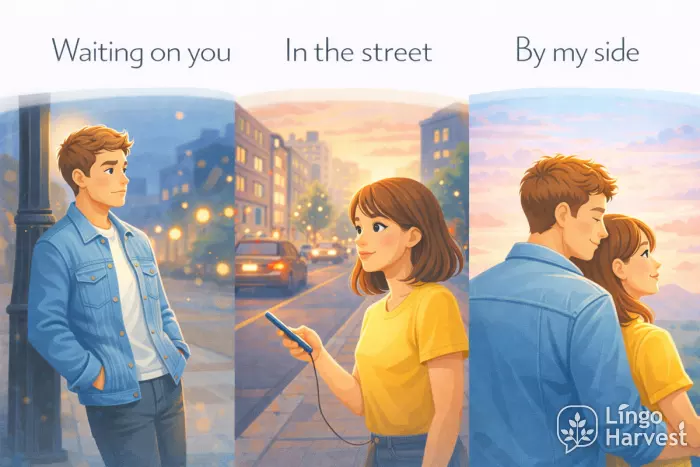 lyric adaptation phrases waiting street beside