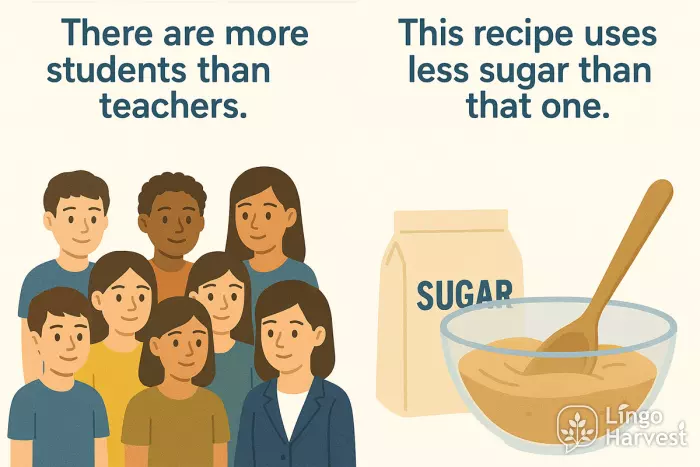 more than less than comparison students sugar