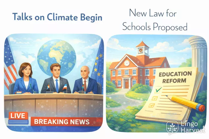 news headlines climate talks education law