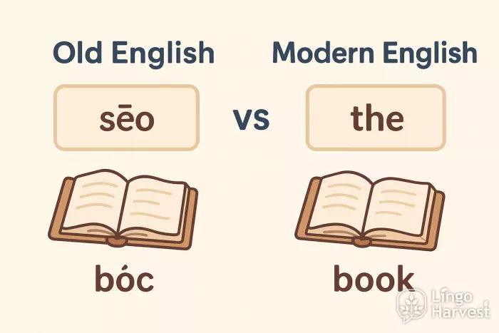 old english vs modern determiners example