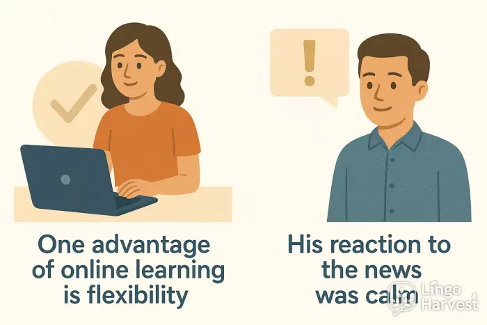 online learning advantage flexibility calm reaction
