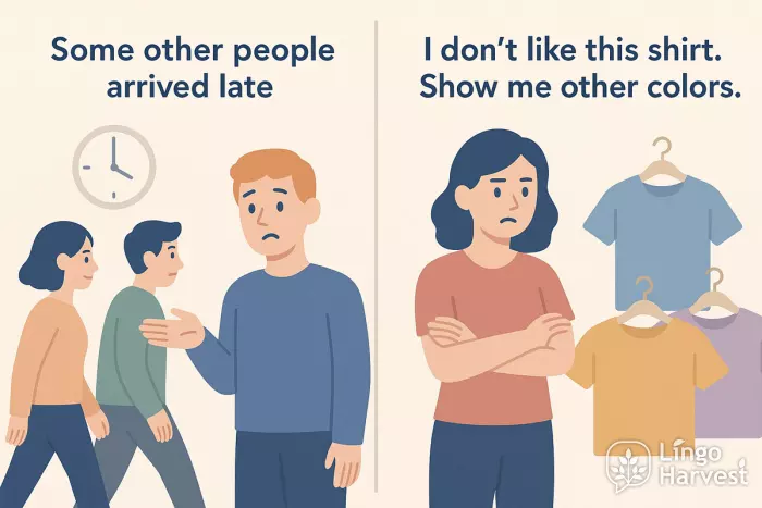 other people late and other shirt colors