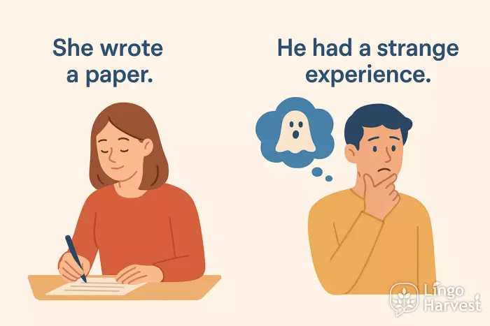 past simple examples writing and experience