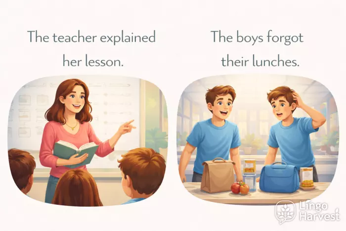 possessive adjectives her their sentence examples