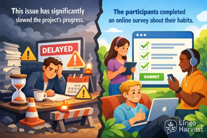 project delay issue vs online survey completion