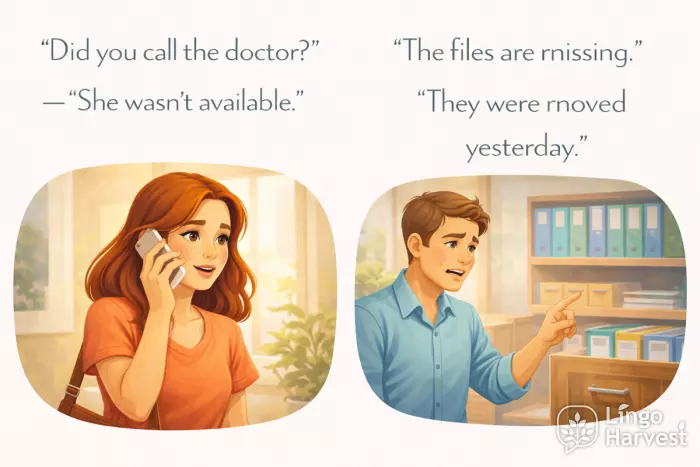 pronoun reference she they dialogue examples