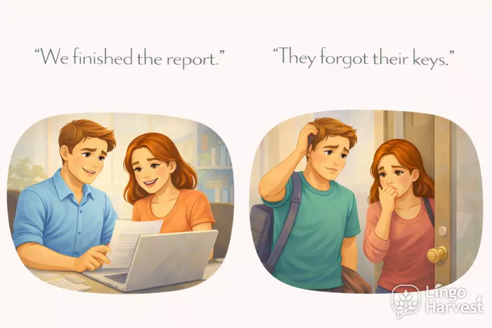 pronouns we they sentence examples report keys