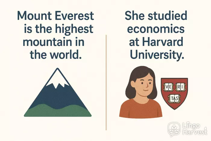 proper nouns Mount Everest Harvard University