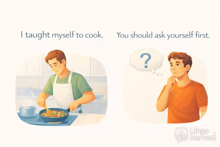 reflexive pronouns myself yourself sentence examples