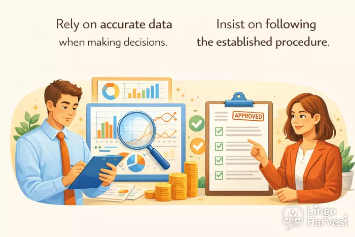 rely on accurate data follow established procedure decisions