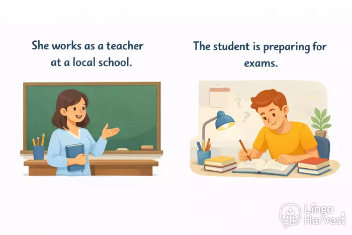 teacher profession student preparing exams