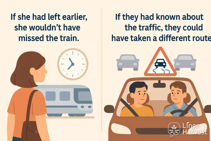 third conditional missed train traffic different route