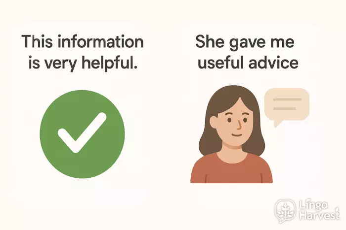 uncountable nouns information advice examples