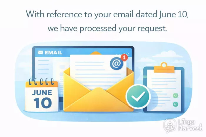 with reference to email business reply example