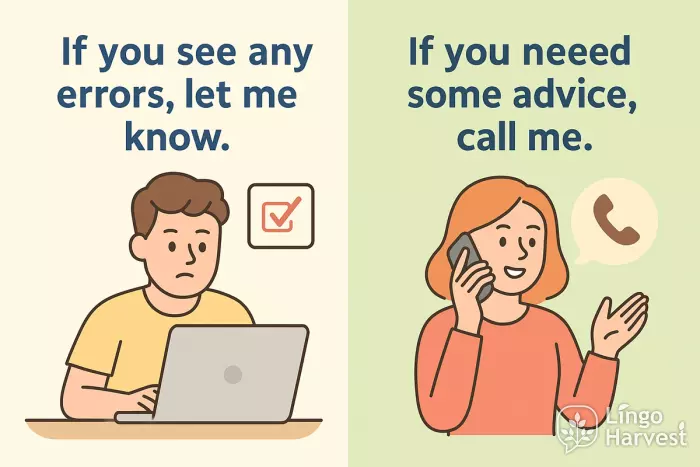 zero conditional examples errors advice call
