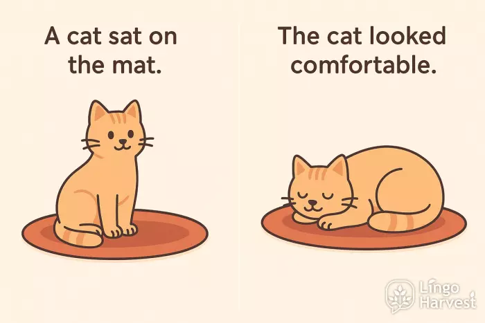 a cat on the mat comfortable cat