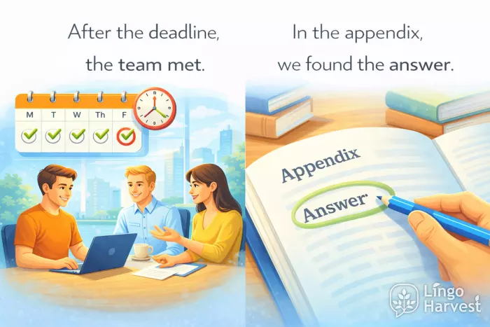 after deadline meeting appendix answer