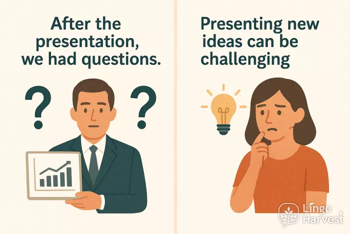 after presentation questions presenting new ideas
