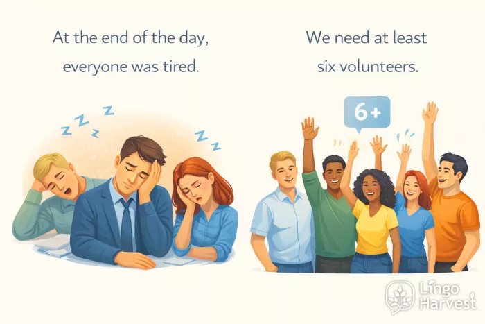 at the end of the day tired team volunteers needed