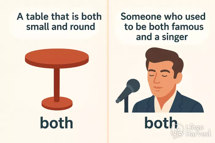 both small round table former famous singer