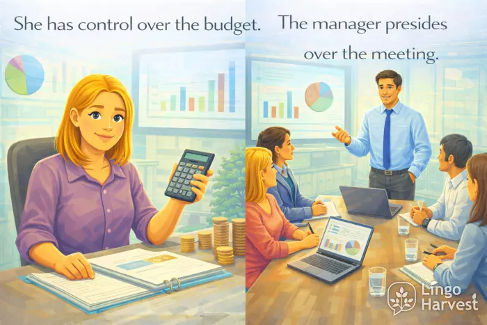 budget control and manager leading meeting