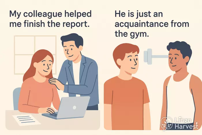 colleague helped report acquaintance from gym
