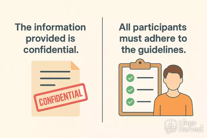 confidential information and all participants rule