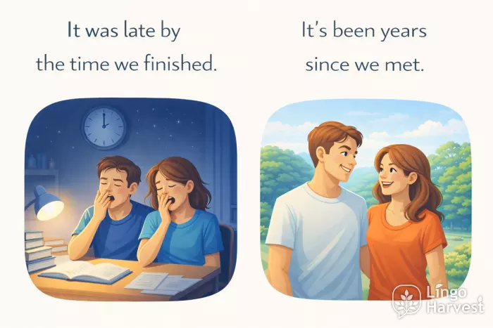 dummy it time expressions late finished years since met