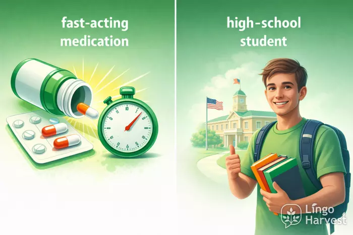 fast-acting medication and high-school student