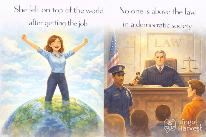 feeling on top of world and no one above the law