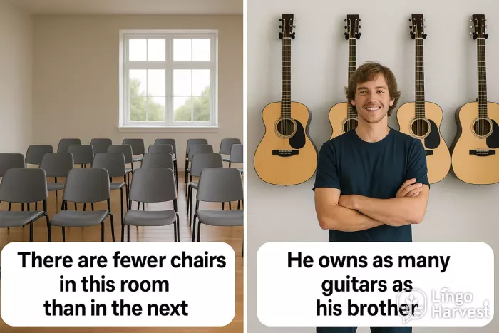 fewer chairs comparison many guitars brother