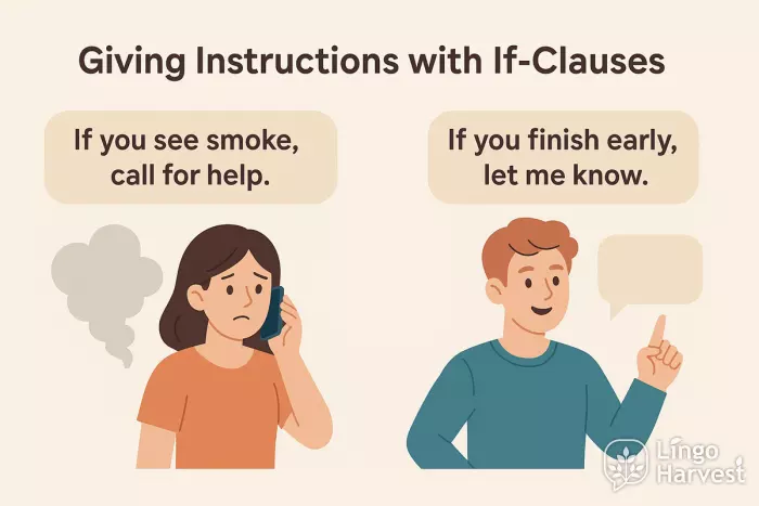 giving instructions if clauses smoke help finish early know