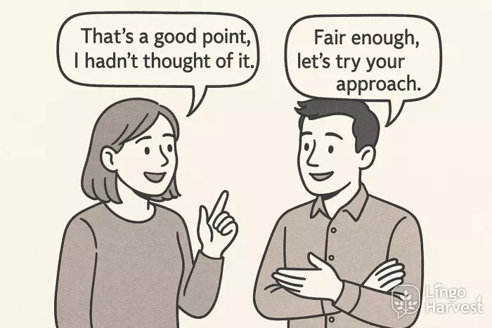 good point fair enough agreement phrases