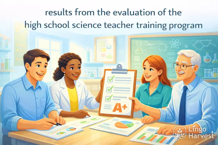 high school science teacher training results