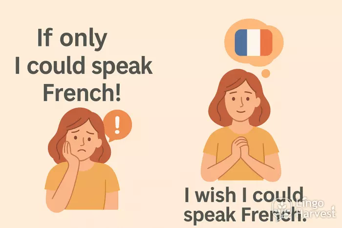 if only vs wish speak French